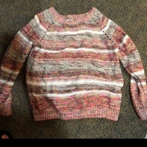Pink striped sweater